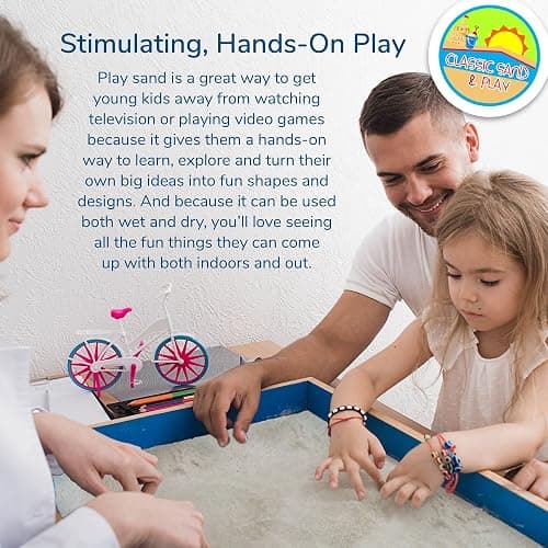 Classic Sand and Play Sand for Sandbox, Table, Therapy, and Outdoor Use, 20 lb. Bag, Natural, Non-Toxic, Wet Castle Building for Creativity and Stimulates Sensory Skills thumbnail 6