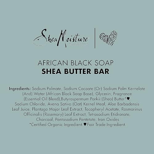 SheaMoisture Bar Soap for Troubled Skin African Black Soap Cleanser with Shea Butter 8 oz thumbnail 10
