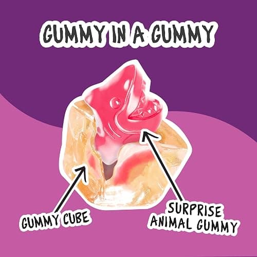 Juicy Drop Christmas Mystery Gummy Candy Cubes, Wild Berry Flavor, 3.5oz, Peelable Strawberry Gummy Cube, Mystery Animal Inside, Interactive 2-in-1 Treat, Party Favors, Stocking Stuffers, Kids Gifts thumbnail 6