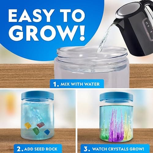 National Geographic Underwater Crystal Growing Aquarium Science Kit – Grow 8 Colorful Crystals Underwater | 360-Degree Secure Viewing Canister thumbnail 3