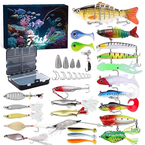 Fishing Advent Calendar - 24-Day Christmas Countdown with Lures & Tackle Set, Ideal for Dad, Fishermen, and Teen Boys - Image 1