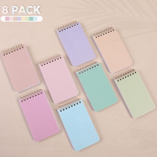 SKYDUE Small Notebooks, Cute 3x5 Pocket Notepads, Mini Spiral Notebook with Lined Pages Nursing School Essentials, School Office Supplies Set Of 8 thumbnail 4