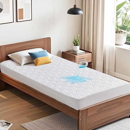 BEDLORE Waterproof Mattress Protector, Twin XL Size Mattress Pad with Deep Pocket 6"-15" Depth, Soft Breathable Bed Mattress Cover for Bedroom, College Dorm (White) - Image 1