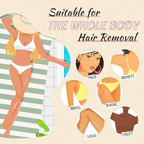 Ajoura 1lb Refill Wax Beans for Hair Removal Kit, Brazilian Coarse Waxing for Bikini, Face, Eyebrow, Back, Chest, Legs, Armpit, At Home Waxing Beads for Women Men thumbnail 6