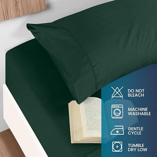 Utopia Bedding Queen Sheet Set - Brushed Microfiber - Soft Bed Sheets for Queen Size Bed Set - Includes 1 Fitted, 1 Flat, & 2 Pillow Cases - Deep Pocket (Emerald) - 07 - Emerald - Queen thumbnail 5