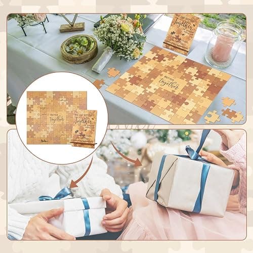 Motipuns Wedding Guest Book Alternative Wooden Guest Book Wedding Party Favors for Table Sign Decor 66 Pcs Guestbook Alternative for Engagement Anniversary thumbnail 4