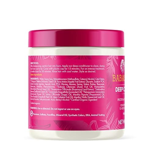 Mielle Organics Babassu & Mint Deep Conditioner with Protein, Moisturizing & Conditioning Deep Treatment, Hydrating Repair for Dry, Damaged, & Frizzy Hair (8 Oz) thumbnail 7