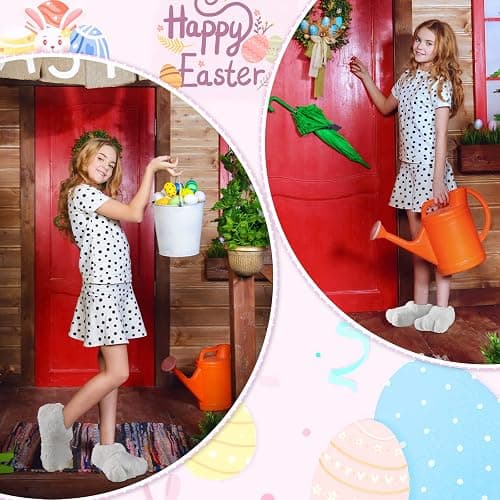 Geyoga Easter Adult Bunny Shoes Rabbits Foot Shoes Bunny Feet Slippers White Costume Slippers Adult Cartoon Feet thumbnail 2