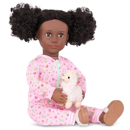 Our Generation Llama Lullabies Outfit – Pyjama Onsie Set Featuring Plush Llama Toy for 18-inch Dolls – 3 Piece Clothing Set thumbnail 5