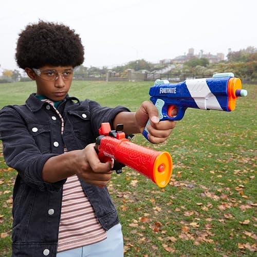 Nerf Fortnite Dual Pack Includes 2 Blasters (Flint-Knock & LP) and 6 Elite Foam Darts thumbnail 7
