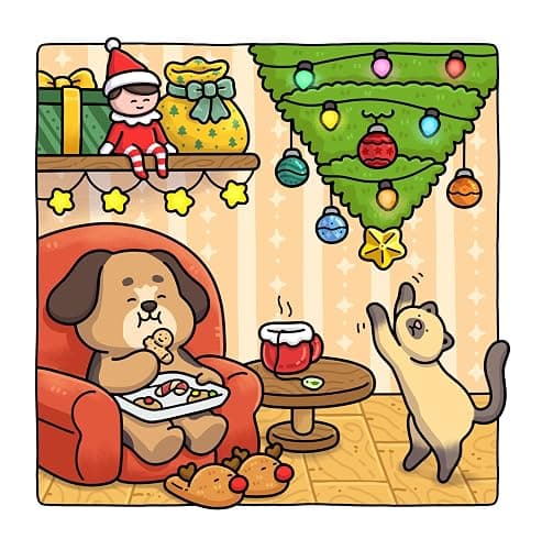 Silly Christmas: Cozy and Funny Coloring Book for Adults and Teens (Silly Funny Coloring Book) thumbnail 3