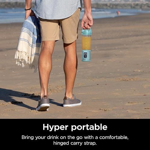 Ninja Blast Portable Blender, Cordless, 18oz. Vessel, Personal Blender For-Shakes and Smoothies, BPA Free, Leakproof-Lid and Sip Spout, USB-C Rechargeable, Dishwasher Safe Parts, Tinted Aqua, BC151AQ thumbnail 8