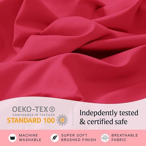 LuxClub Full Size Sheets, Deep Pocket Full Sheets Set 4PC, Soft Cooling Sheets for Full Sized Bed, Breathable Hotel Luxury Bedding Wrinkle Free, Silky Fitted Sheet & Pillowcase Sets, Lemon Yellow thumbnail 5