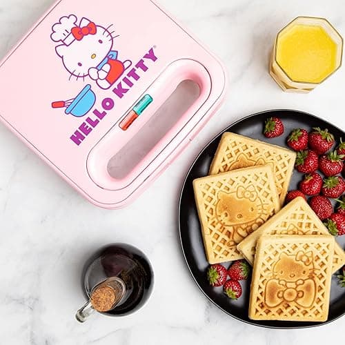 Uncanny Brands Hello Kitty Waffle Maker - Make Double Hello Kitty Waffles - Kitchen Appliance - Hello Kitty