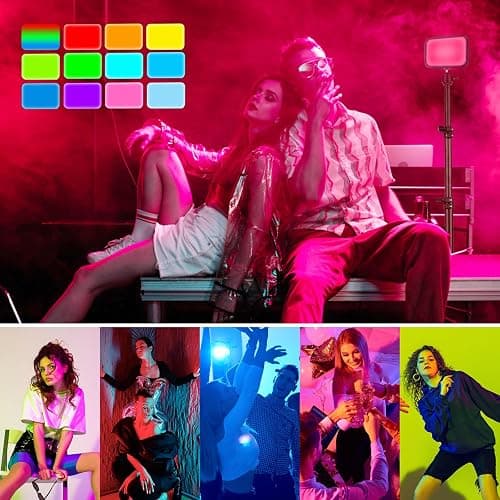 Torjim RGB Photography Video Lighting, Studio Lights with Adjustable Tripod Stand - 16 Color Lighting for Video Recording/YouTube/TikTok/Live Streaming/Make up/Vlogging - 16 Colors thumbnail 2