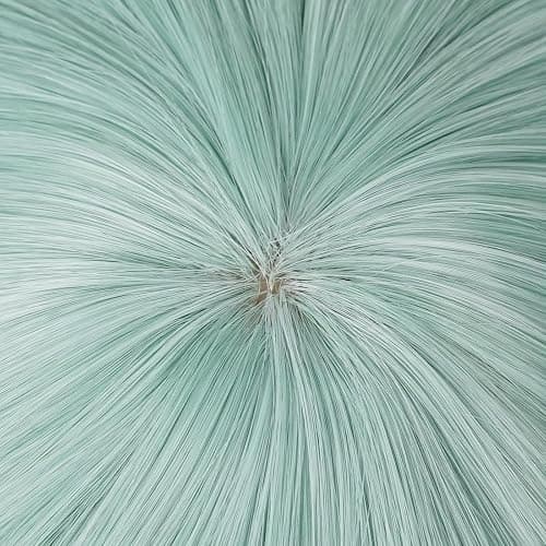 Probeauty Long Green Cosplay Wig Mint Anime Striaght Wigs + Hair Cap for Halloween Costume Party thumbnail 7
