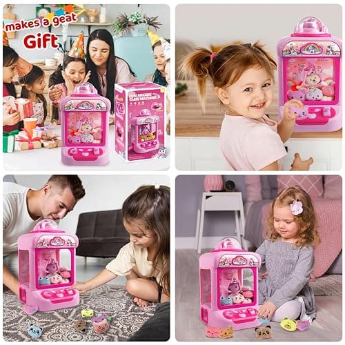 TingingYuli Claw Machine for Kids,Unicorn Mini Vending Machines Candy Grabber Prize Dispenser Toys for Girls,Electronic Arcade Game with 20 Mini Plush Toys for Christmas Easter Birthday Gifts thumbnail 5
