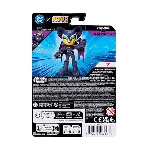 DC X Sonic Collectable 2.5 Inch Scale Action Figures Knuckles Silver Rouge Dr. Eggman Featuring Multiple Points of Articulation for Action-Packed Posing thumbnail 7