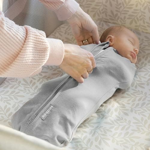 SwaddleMe by Ingenuity Compression Swaddle Pod, Two-Way Zipper for Easy Changes, Improves Sleep & Calms Startle Reflex, 0-2 Months, 2-Pack - Dino Jam - Dino Jam thumbnail 9