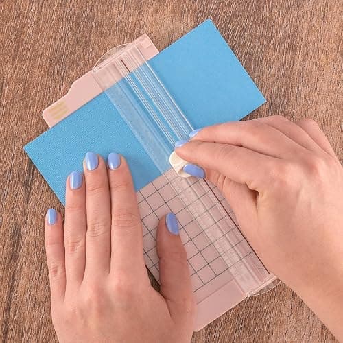 Vaessen Creative Massicot Mini - 6,5 x 15,3 cm - Gradué - Rose Clair - Coupe Papier pour Scrapbooking et Loisirs Créatifs thumbnail 7