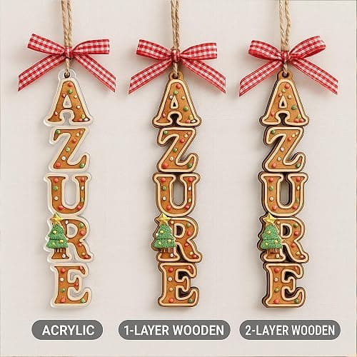 Famitrendz Custom Gingerbread Alphabet Ornament 2025, Personalized Kids Name Christmas Ornament, Cute Cookie Letter Decoration, Family Holiday Keepsake Gift for Children and Loved Ones thumbnail 6