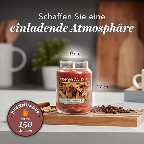 Yankee Candle Duftkerze im Glas (groß) | Cinnamon Stick | Kerze mit langer Brenndauer bis zu 150 Stunden | Perfekte Geschenke für Frauen thumbnail 7