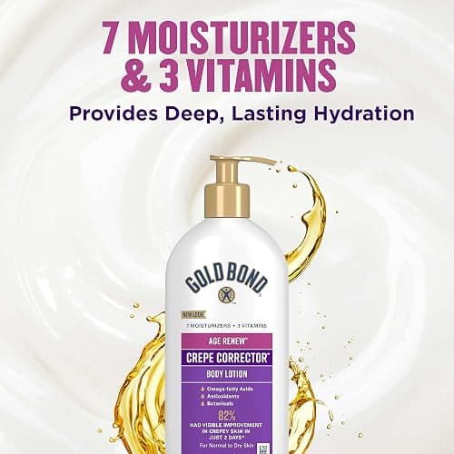 Gold Bond Age Renew Crepe Corrector Body & Face Lotion, Replenishing & Smoothing Formula, 14 oz., Packaging may vary thumbnail 8