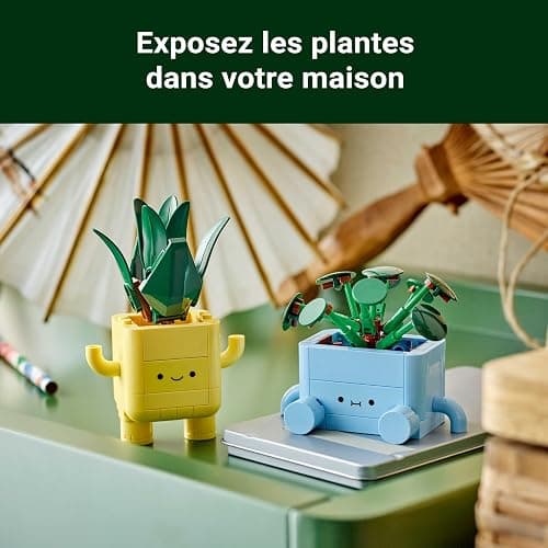 LEGO Botanicals Petites Plantes Souriantes - Jouet & Loisirs Créatifs - 2 Plantes Artificielles, 2 Pots de Fleurs Colorés & Visages Interchangeables - Cadeau Nature pour Fille dès 9 Ans & Ado 10349 thumbnail 8