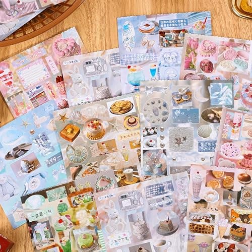 Girl's Japanese Retro Sticker Book, Food and Daily Life Theme - 650+ Cute Old Showa Style Foodie Stickers, for DIY Scrapbooking Journaling Handbook Decoration thumbnail 6