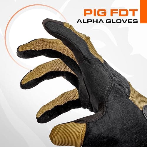 PIG Alpha Full Dexterity Tactical Gloves for Shooting, Touchscreen Compatible, Breathable, 1 Pair thumbnail 2
