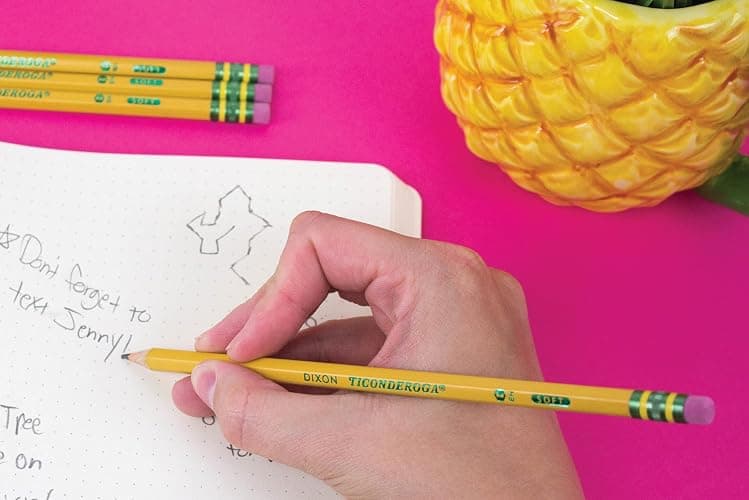 Ticonderoga Wood-Cased Pencils, Pre-Sharpened, 2 HB Soft, Yellow, 12 Count thumbnail 8