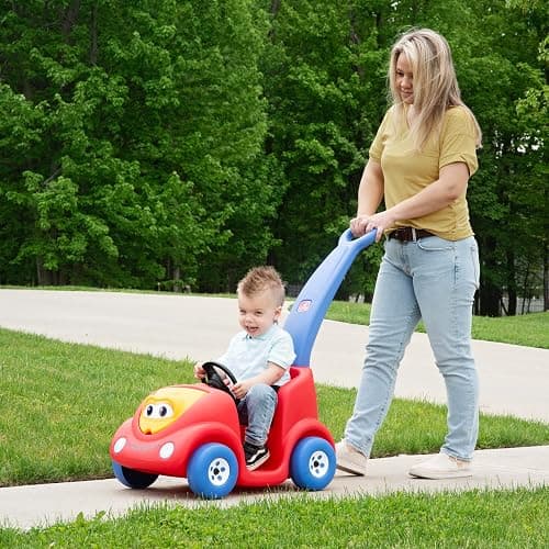 Step2 Push Around Buggy Kids Push Car, Toddler Ride-On Toy with Seat Belt and Horn, Red, Ages 18 Months+ thumbnail 2