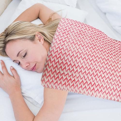 GOQOTOMO Fast-Heating Electric Heating Pad for Back/Waist/Abdomen/Shoulder/Neck Pain and Cramps Relief - 12 Heat Levels, 8 Timers with Countdown, Stay on, Machine Washable-PW01(Pink) thumbnail 3