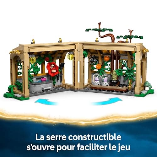 LEGO Harry Potter Le Château De Poudlard : Le Cours De Botanique - Jeu De Construction Modulaire - Minifigurines De Neville, Hermione & Prof. Chourave - 3 Mandragores - Cadeau Fille Dès 8 Ans 76445 thumbnail 5