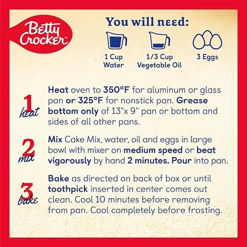 Betty Crocker Favorites Super Moist Vanilla Flavored Cake Mix, 13.25 oz (Pack of 12) thumbnail 7