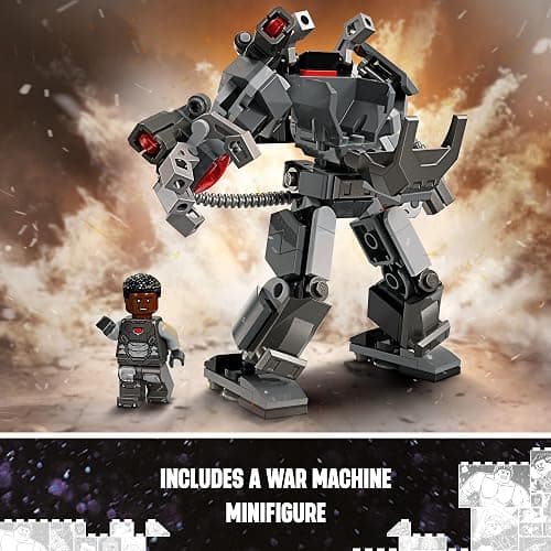 LEGO Marvel War Machine Mech Armor, Buildable Marvel Action Figure Toy for Kids with 3 Stud Shooters, Legendary Character from The MCU, Marvel Gift for Boys and Girls Aged 6 and Up, 76277 thumbnail 6