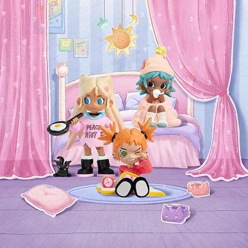 POP MART Lil Peach Riot Sleepover Series Blind Box Figures, Random Design Action Figures Collectible Toys Home Decorations, Holiday Birthday Gifts for Girls and Boys, Single Box thumbnail 8