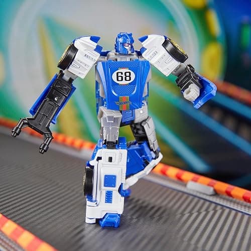 Transformers Collaborative Hot Wheels® x El Segundo Coupe, Deluxe Class 5-Inch Robot Action Figure Converts to Racecar, Ages 8+ thumbnail 4