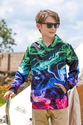 Idgreatim Kids 3D Graphic Pullover Hoodies Warm Thick Hooded Sweatshirt for Boys Girls 6-16 Years thumbnail 4