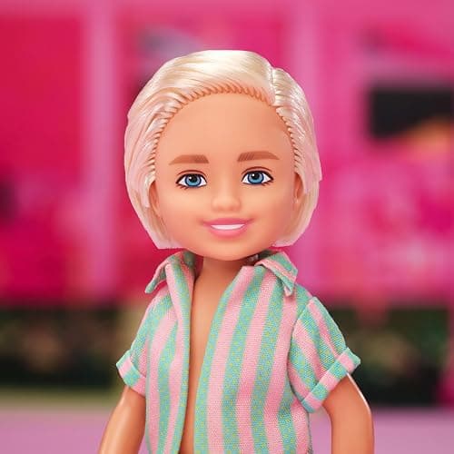 Barbie The Movie Chelsea Collectible 4-Pack Dolls, Includes, Ken, President, Gloria Characters with Removable Outfits, JBH77 thumbnail 4
