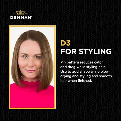 Denman Curly Hair Brush D3, 7 Row Styling Brush for Detangling, Separating, Shaping and Defining Curls - For Women and Men - Cherry Blossom thumbnail 4