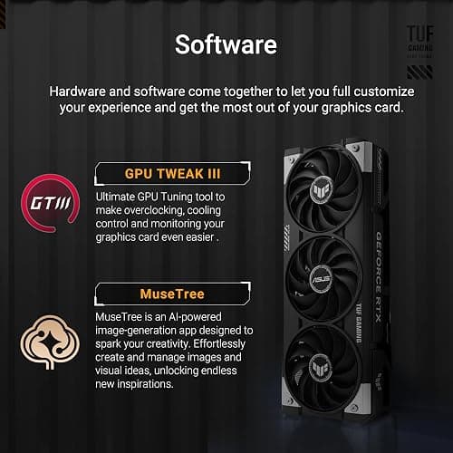 ASUS TUF Gaming GeForce RTX ™ 5060 8GB GDDR7 OC Edition Gaming Graphics Card (PCIe® 5.0, HDMI®/DP 2.1, 3.1-Slot, Military-Grade Components, Protective PCB Coating, axial-tech Fans) thumbnail 6