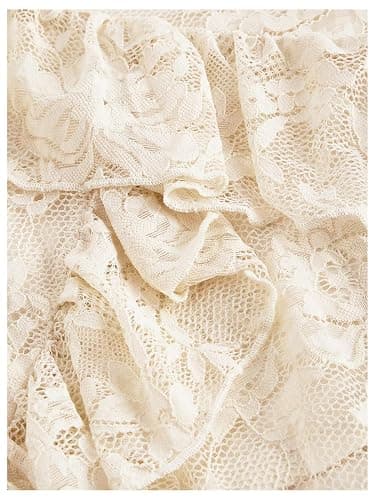 Verdusa Women's Y2k Lace Long Skirts High Waist Layered Ruffle Hem A Line Skirt thumbnail 3