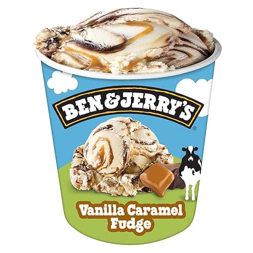 Ben & Jerry's Vanilla Caramel Fudge Ice Cream Pint Non-GMO 16 oz - One PINT(473 ML)