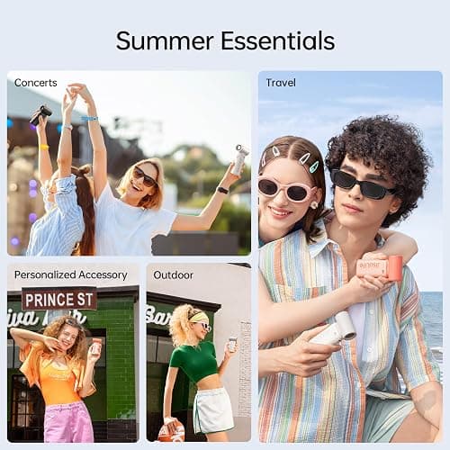 JISULIFE Portable Handheld Fan Life9, Turbo Power High Speed Air [18H Max Cooling Time], 5 Gear Wind, 5000mAh Rechargeable, Mini Pocket Design, Personal Fan for Travel Concerts Camping Makeup - Grey thumbnail 7