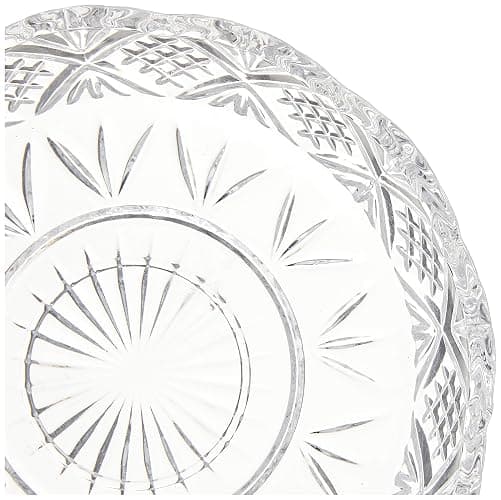 Godinger Crystal Appetizer Serving Platter for Parties Chips and Dip or Snacks Hosting Plate,Silver thumbnail 4