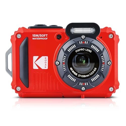 KODAK PIXPRO WPZ2 Rugged Waterproof Digital Camera 16MP 4X Optical Zoom 2.7" LCD Full HD Video, Red - Image 1