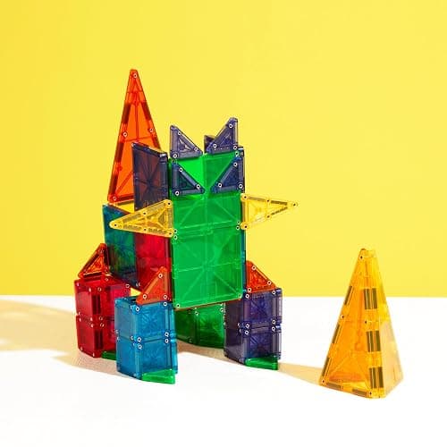 MAGNA-TILES Combo 62-Piece Magnetic Construction Set, The Original Magnetic Building Brand thumbnail 5