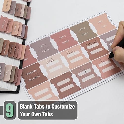 Mr. Pen- Bible Tabs, 75 pcs, Earthy Brown, Gold Foil Lettering, Laminated Bible Tabs for Women and Men thumbnail 3