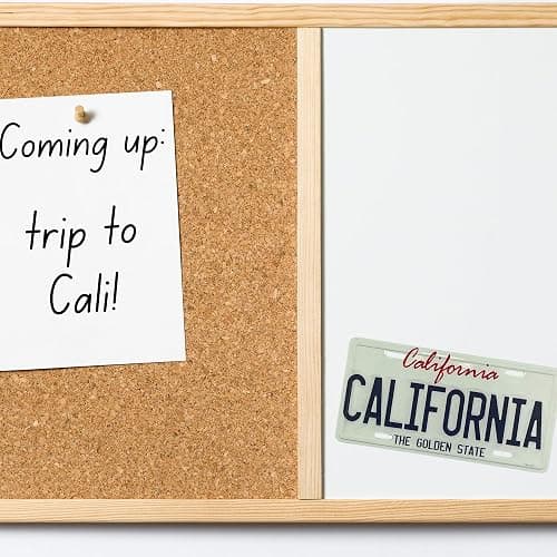 California License Plate Magnet, Mini Magnetic Replica Decoration for Fridge or Office, 1.75 by 3.5 Inches thumbnail 4